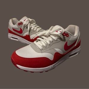 Nike Air Max 1 Red and White Sneakers